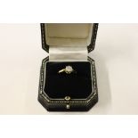 An 18ct gold solitaire diamond set ring