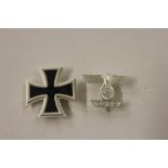 A reprodcution German iron cross; and bar to the i