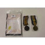 A WW1 pair of medals to 42281 Pvt H Jackson, East