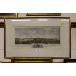 A 19th Century gilt framed coloured landscape engr