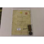 A WW2 Defence medal with Homeguard service scroll