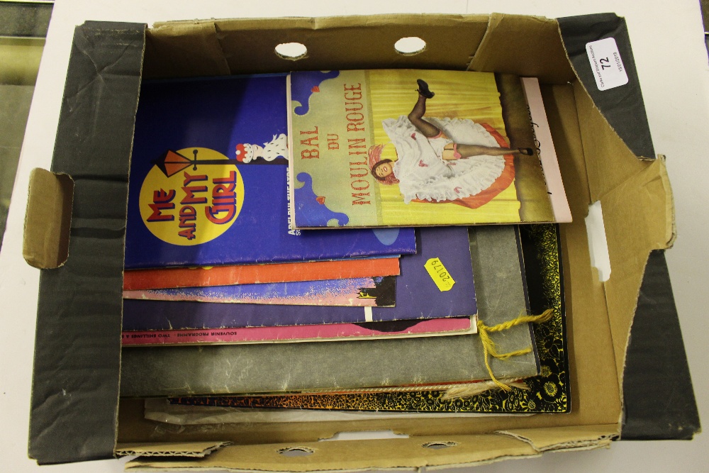 A box of old theatre programmes