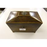 An early 19th Century mahogany tea caddy