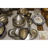 A quantity of various plated ware, Keswick dish et