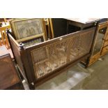 A Victorian mahogany and cane work cot