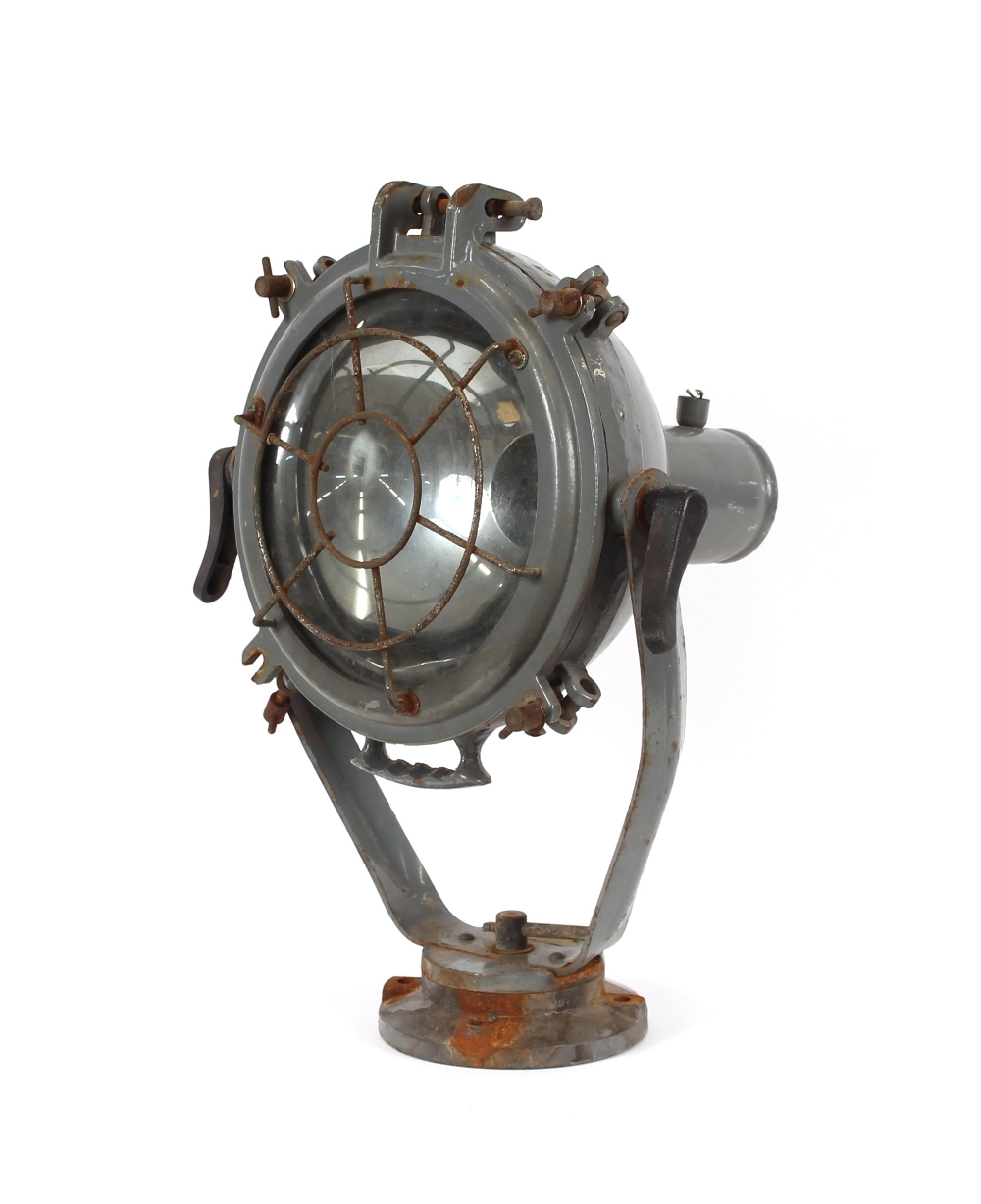 A large Naval ship's search light, 34cm diameter