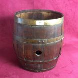 A coopered barrel, 40cm tall