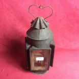 A 19th Century tin shepherd's candle lantern