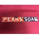A "Pears Soap" enamel sign, 47cm x 6.5cm