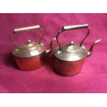 Two Victorian copper kettles