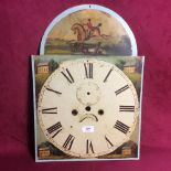 A 19th Century painted Grandfather clock face with