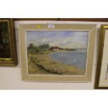 An unsigned oil on board study depicting Orford