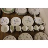 A quantity of Wedgwood Ice Rose teaware and side p