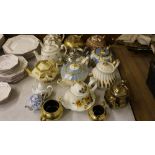 A quantity of various decorative teapots