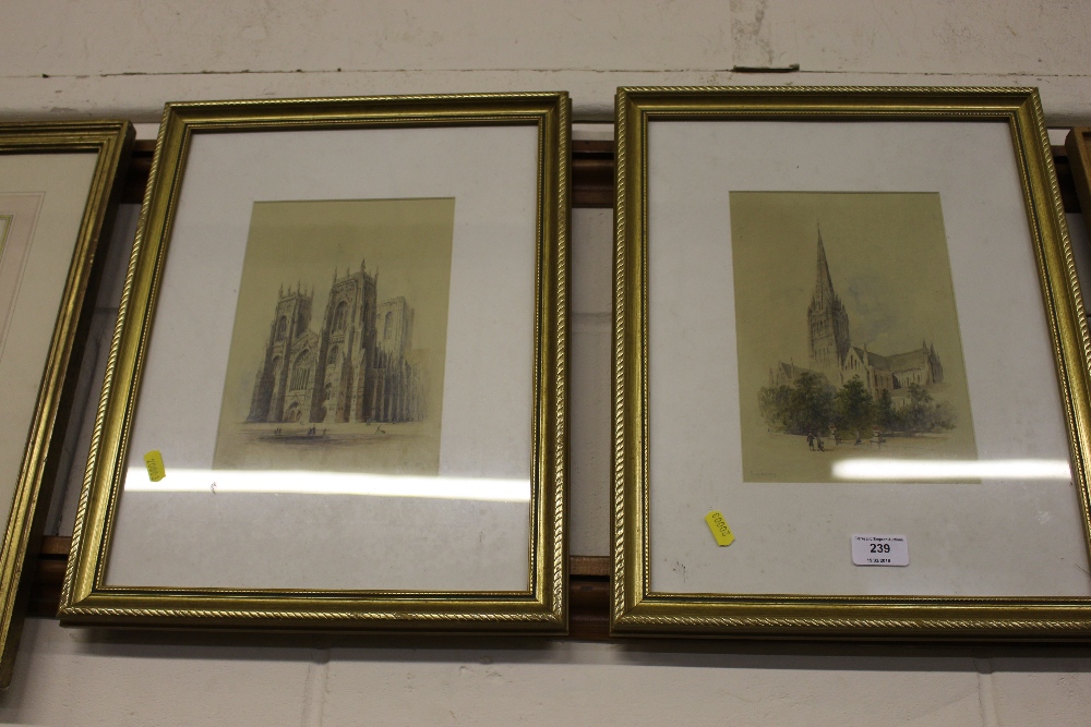 E Dolby, pair of watercolour studies depicting Sal