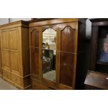 An Edwardian mahogany single door wardrobe AF