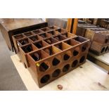 Eight hardwood wine racks