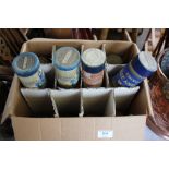 A box of phonographic cylinders