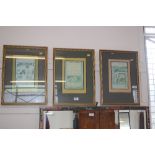 Three framed Persian style prints