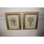 Two framed still life prints