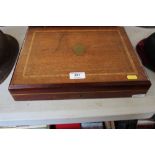 An inlaid box by W M Marshall & Co