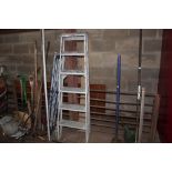 An aluminium step ladder