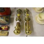 A pair of Great Western Railway brass lamps