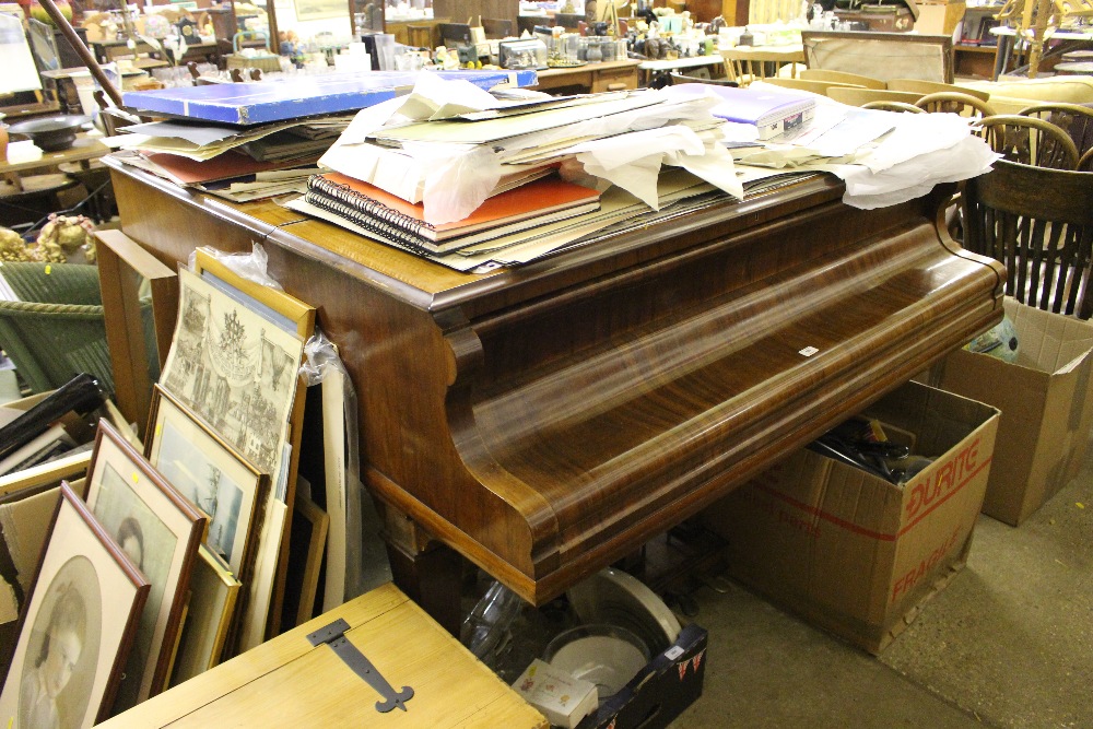 A Steck baby grand piano