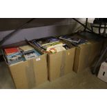 Four boxes of books