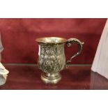 An early 20th Century silver Christening tankard