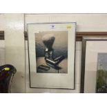 Peter Higgins, framed and glazed coloured print