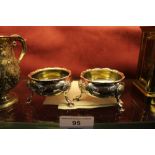 A pair of George III silver salts, probably London