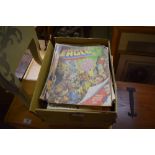 A large box of comics