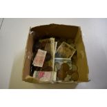 A box of coinage and bank notes