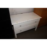 A white painted dressing chest base