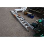 Two aluminium ladders