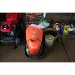 An electric Flymo lawnmower