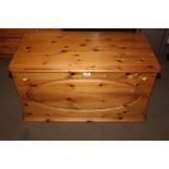 A pine blanket box