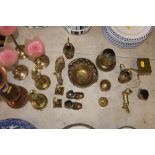 A quantity of brass ware