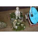 Two concrete garden figural ornaments (one AF)