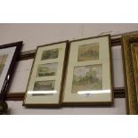 Five watercolour studies depicting various houses,