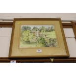 R L F Pearson, signed watercolour study of a conti