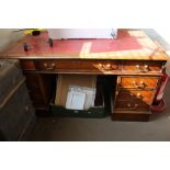 A twin pedestal desk