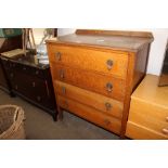 An oak chest fitted four drawers