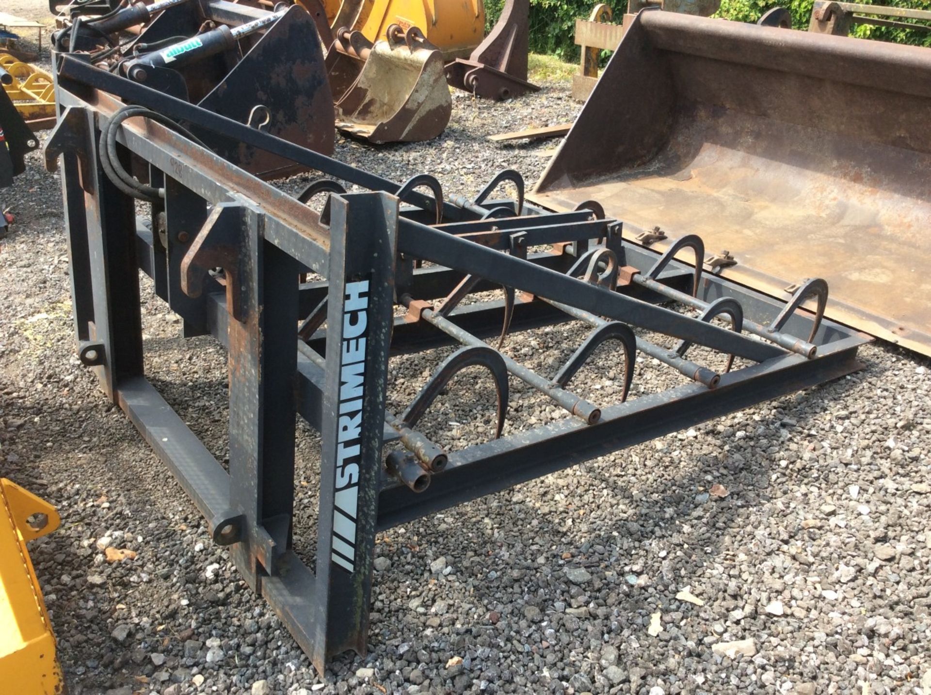 Strimech big bale grab. JCB Q-Fit brackets.