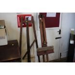 Two artists easels