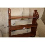 A late Victorian mahogany set of open shelves