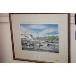 A print depicting Pin Mill, Woodbridge