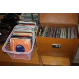 Two boxes of 45 RPM records