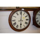 A Victorian two hole wall clock